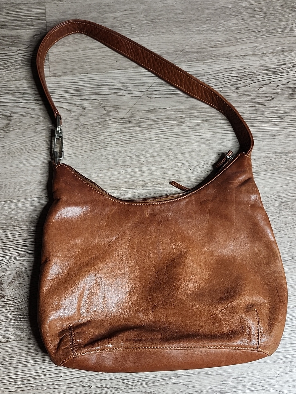 Tignanello Classic Leather Hobo Bag in Brown